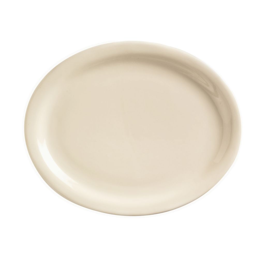 Ultima&reg; Kingsmen White NR Oval Platter, 10" x 8"