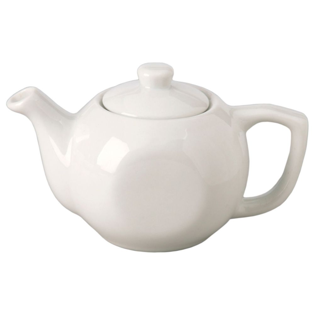 Vertex&reg; Argyle Undecorated Collection 15 oz White Teapot with Lid
