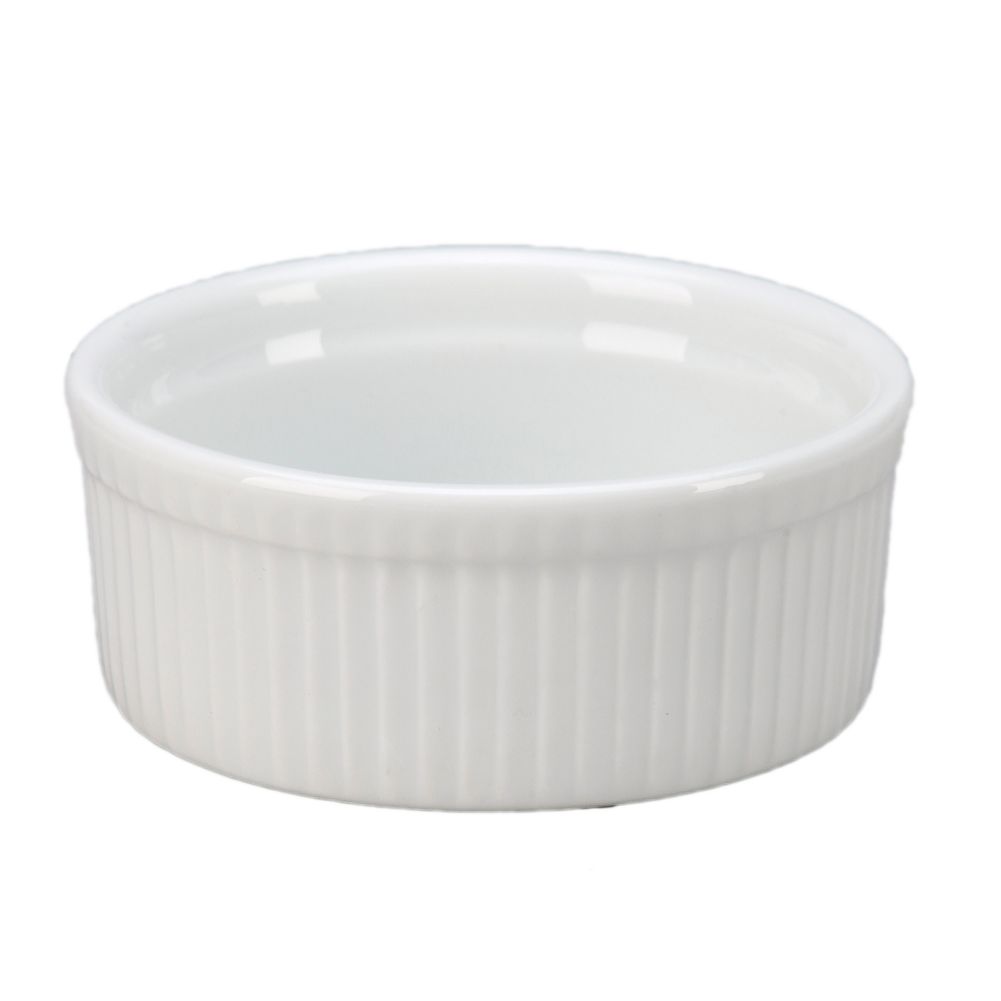 Vertex&reg; Market Buffet Collection White 12 Oz Fluted Souffle Bowl