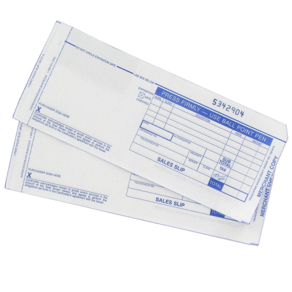 Credit Card 3-Part Voucher