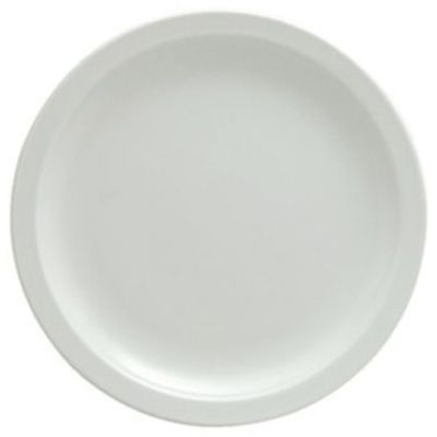 Oneida Delco Ceramicor Bright White 10" Narrow Rim Plate