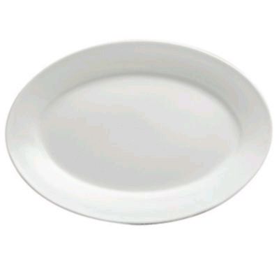 Oneida Delco Atlantic Cream White Oval Rolled Edge 11-5/8" Platter