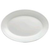 Oneida Delco Atlantic Cream White Oval Rolled Edge 11-5/8" Platter
