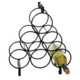 Metal Wire Wine Rack, Holds 6 Bottles