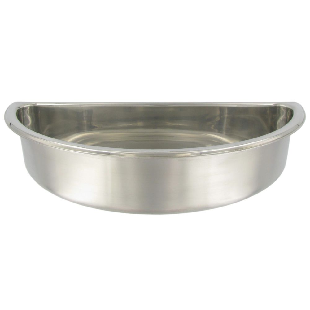 Half-Round Food Pan for Ouverture 8 Qt Round Roll Top Chafers,