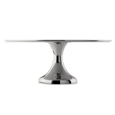 Oneida Noblesse Stainless Steel 14" Flat Round Cake Stand