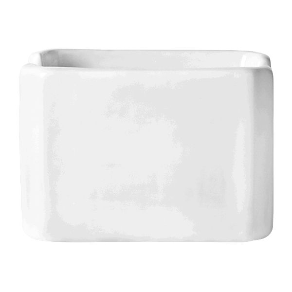 Porcelain Bright White Sugar Packet Holder, 3" x 2"
