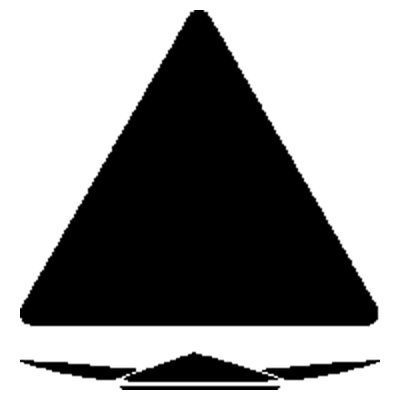 Triangle Plate, Classic White, 10-7/8"