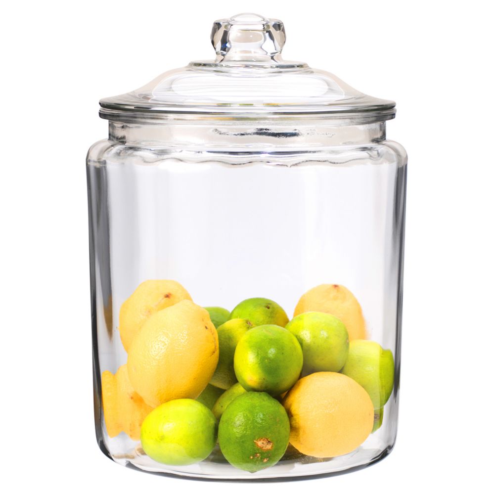 Anchor Hocking Round Glass 2 Gal Jar w/ Cover