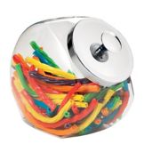 Anchor Hocking Glass 1 Gal Penny Candy Jar w/ Chrome Cover