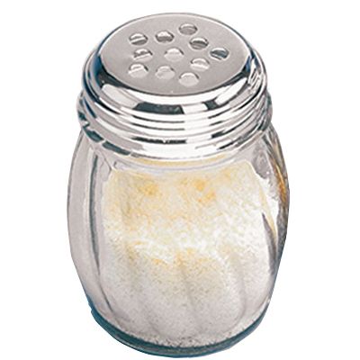 American Metalcraft Glass Swirl 6 Oz Cheese Shaker w/ S/S Top