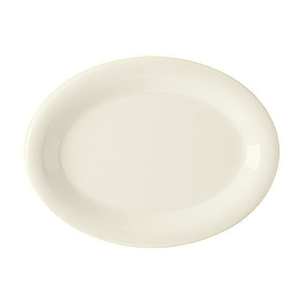 G.E.T. Diamond Ivory&trade; Oval 12 x 9" Ivory Melamine Platter