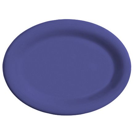 G.E.T. Diamond Mardi Gras&trade; Peacock Blue 9-1/2" Platter