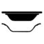 Dudson Tudor White Rimmed Oatmeal Bowl, 7" Dudson Tudor White Rimmed Oatmeal Bowl, 7"
