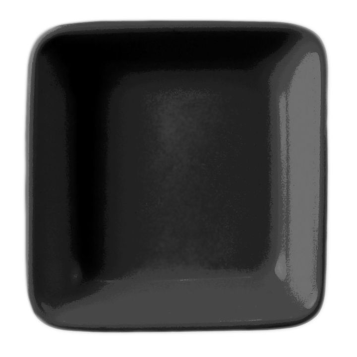 Dudson Geometrix Black Square Dish, 4"