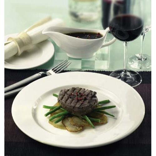 Dudson Classic White 10" Wide Rim Plate