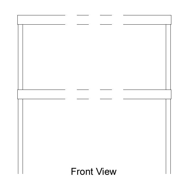 Randell&reg; 48" Double Tier Deck Mounted Overshelf