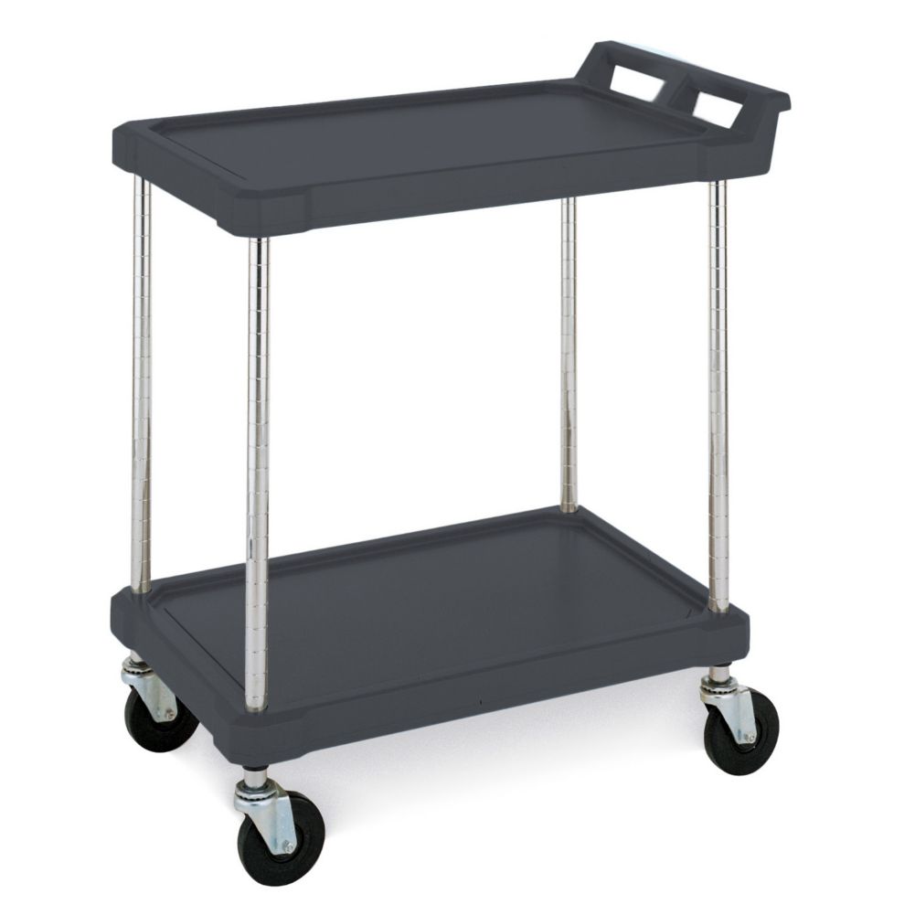 Metro&reg; BC Series Black 21 X 33 In. Open Utility Cart w/ 2-Shelves