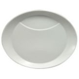 Schonwald Signature Undecorated Oval Platform Plate, 12-5/8 x 9-7/8