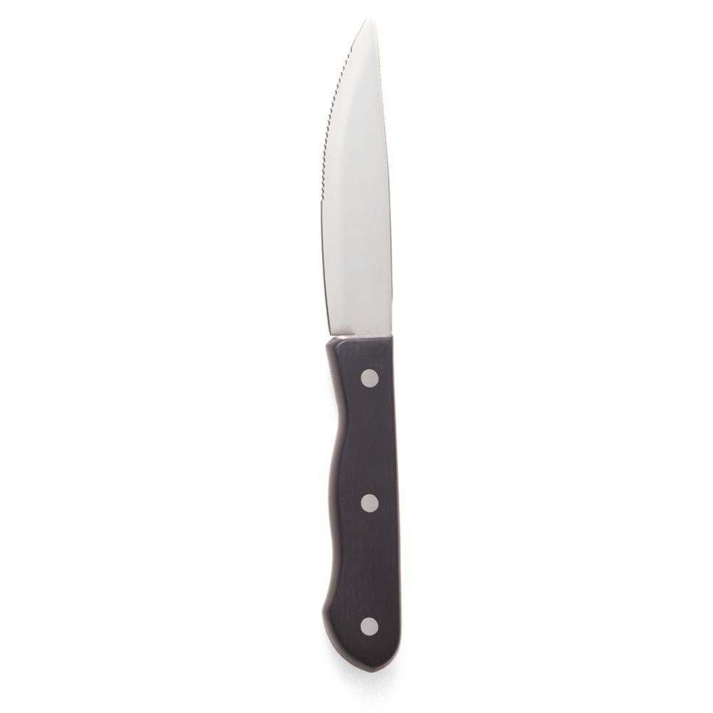 Walco Heavy Duty S/S Steak Knife w/ Black Delrin&trade; Handle