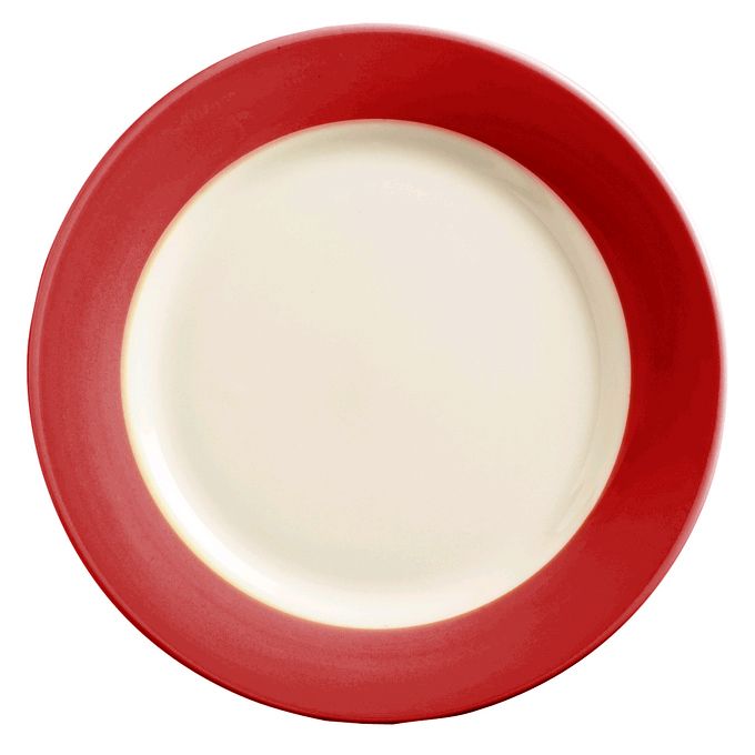 Montego Bay&trade; Red Brushed Band 11" Plate