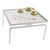 Gourmet Display&reg; 12-1/2 x 12 x 7 Metal Cube Acrylic Tray Display