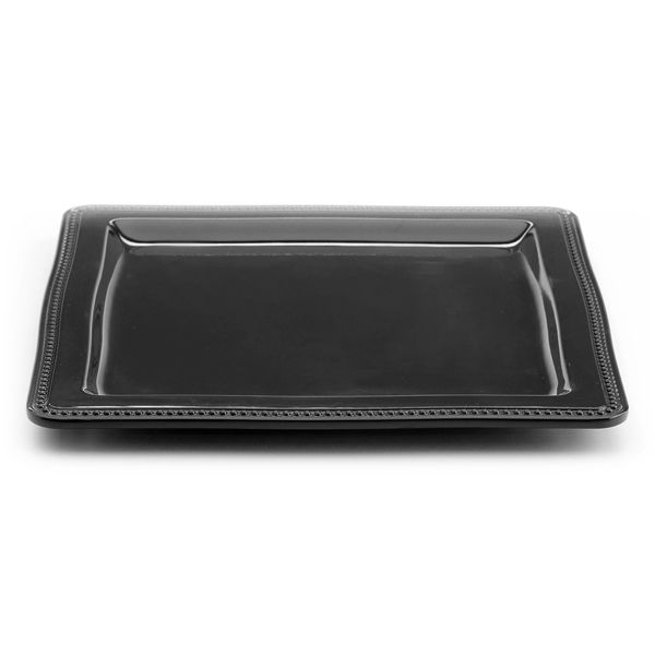 Elite Global Solutions Venetian 13" Black Square Plate
