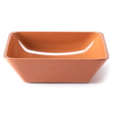 Elite Global Solutions Belize 10" Terra Cotta Shallow Square Bowl