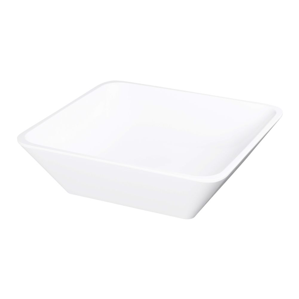 Elite Global Solutions Belize 10" White Shallow Square Bowl
