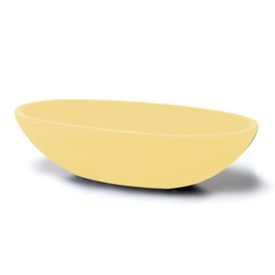 Elite Global Solutions Belize 3 Qt. Banana Crepe Long Oval Bowl