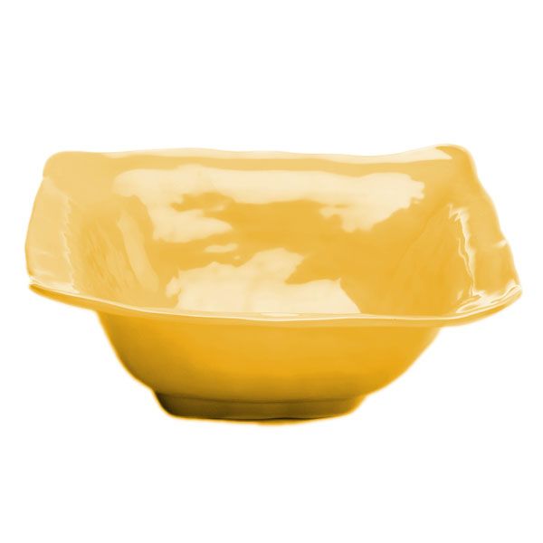 Elite Global Solutions Tuscany 13" Yellow Square Bowl
