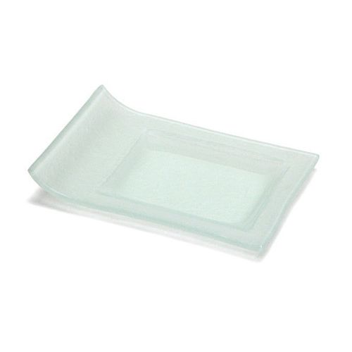 Front Of The House&reg; Nami&trade; Frosted White Glass 4-Comp Plate