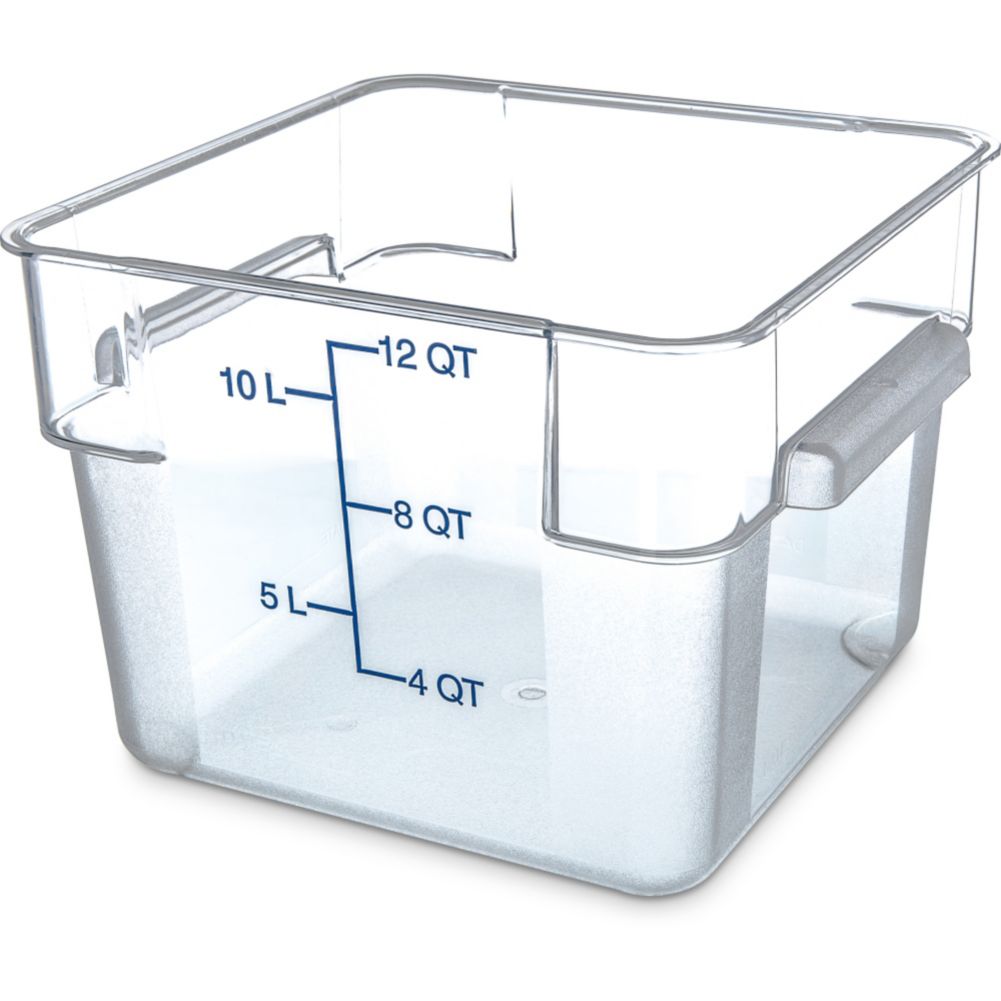 Carlisle StorPlus&trade; 12 Qt. Square Clear Food Storage Container