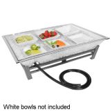 Gourmet Display&reg; 27 x 19 Silver Vein Metal Ice Carving Pedestal
