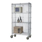 Focus Foodservice Chromate 18 x 48 x 63" Mobile Security Cage Kit