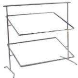 Dover European Metalworks Nickel Chrome 27"H Grande Pane Stand