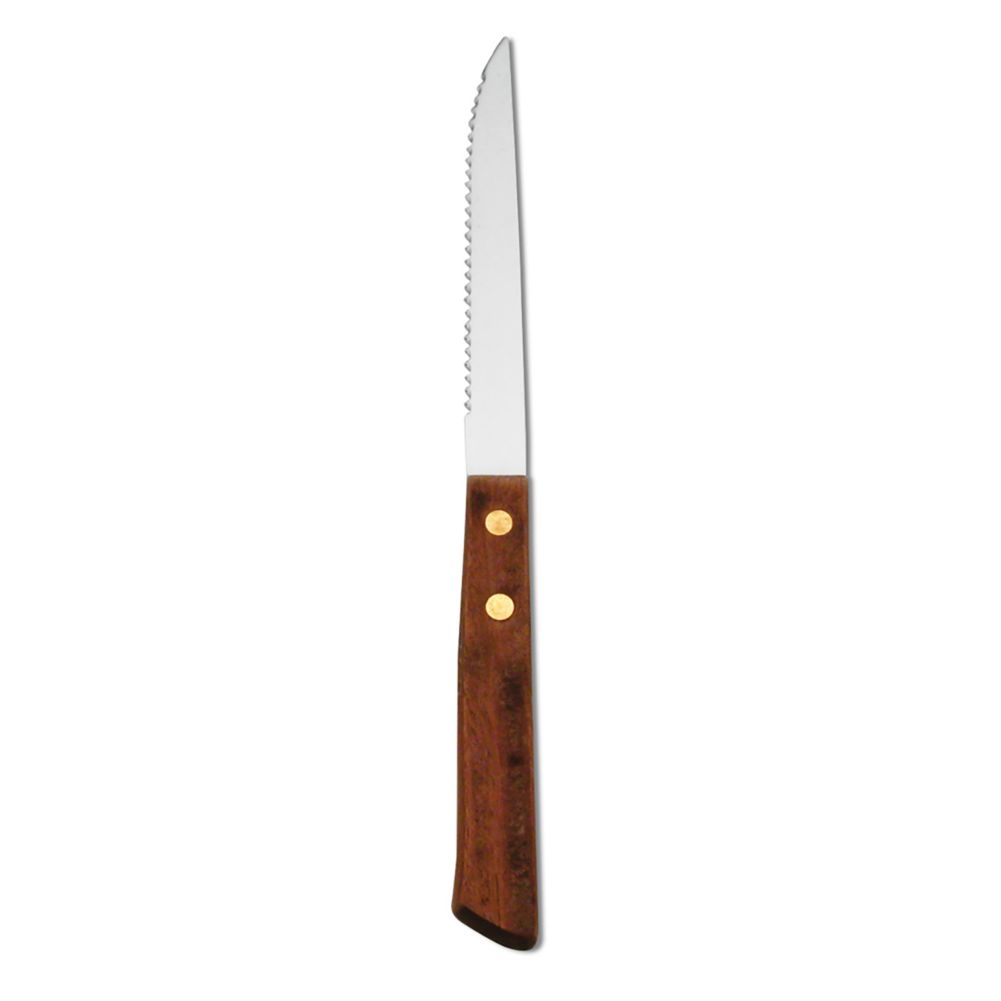 Oneida Econoline S/S 305B Steak Knife w/ Wooden Handle