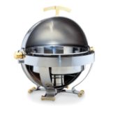 Walco Satellite&trade; 6 qt Round Rolltop Stainless Steel Chafer