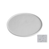 Bugambilia Small Round Buffet Disk w/ Rim, Marble White