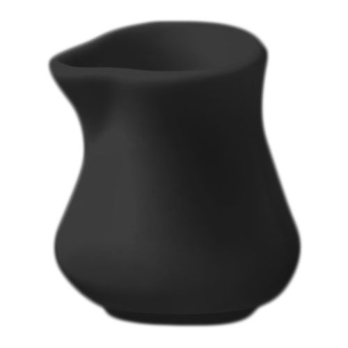 Diversified Ceramics 1.25 Oz. Black Unhandled Carafe Creamer