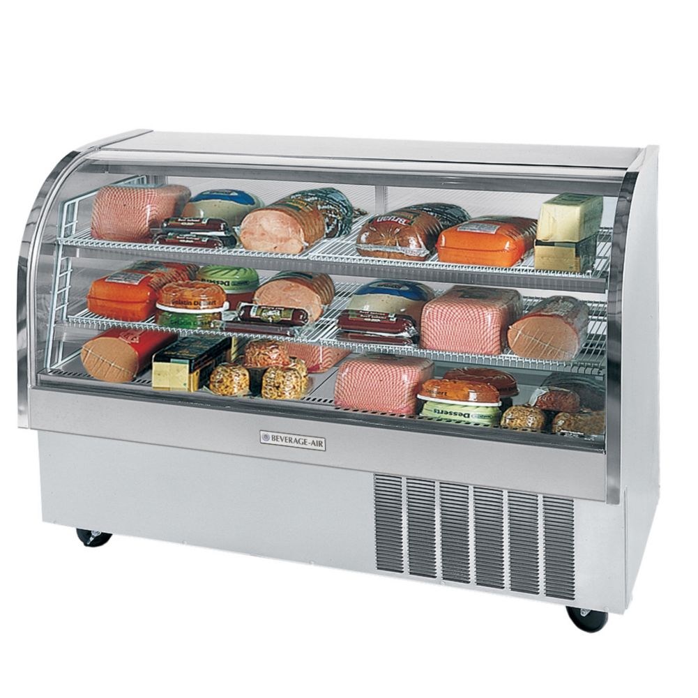 Beverage-Air Marketeer&reg; 73" Stainless Curved Display Case