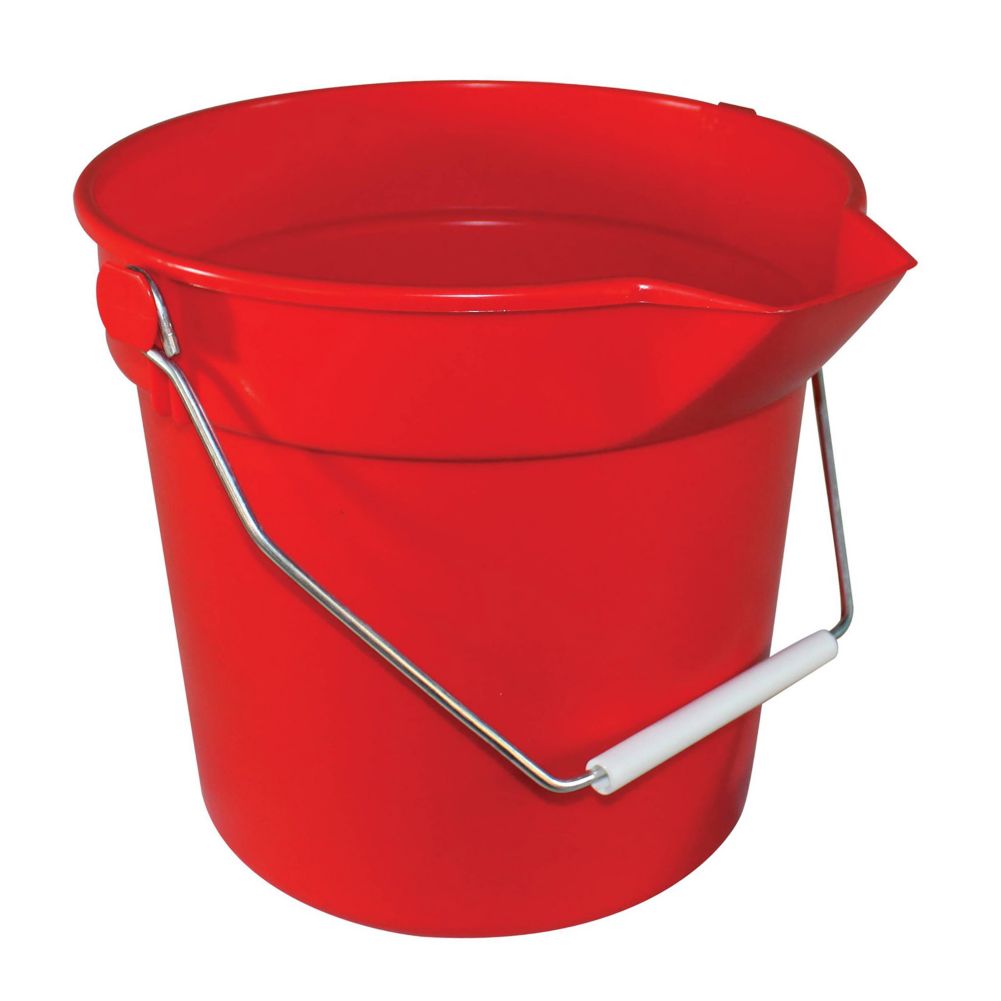 Impact&reg; 10 Qt. Red Deluxe Heavy-Duty Bucket