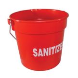 Impact&reg; 10 Qt. Red Bucket with Sanitizer Imprint