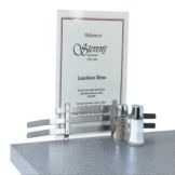 S/S Screw-On Counter Menu Holder, 15-1/2"" W x 4" H