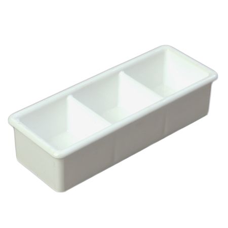 Three Compartment Caddy, White, 6-3/16" x 2-5/16"