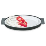 Vollrath Oval S/S Sizzling Platter w/ Black Underliner