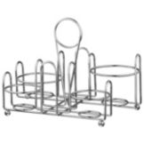 Traex&reg; Large Chrome Plated Dripcut Condiment Caddy