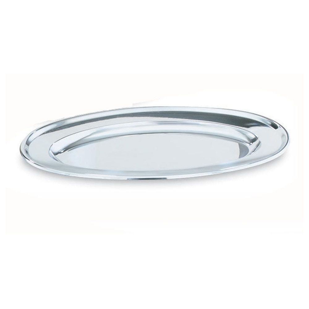 Oval Mirror Finish S/S Tray, 12" x 7-1/8"
