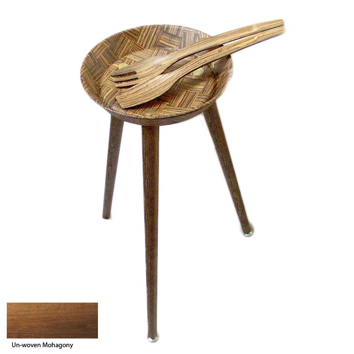 Unwoven Mahogany 20" Bowl & Stand Set