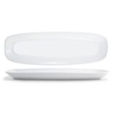 Front Of The House&reg; Mod&reg; White Porcelain 20 x 6.5" Plate